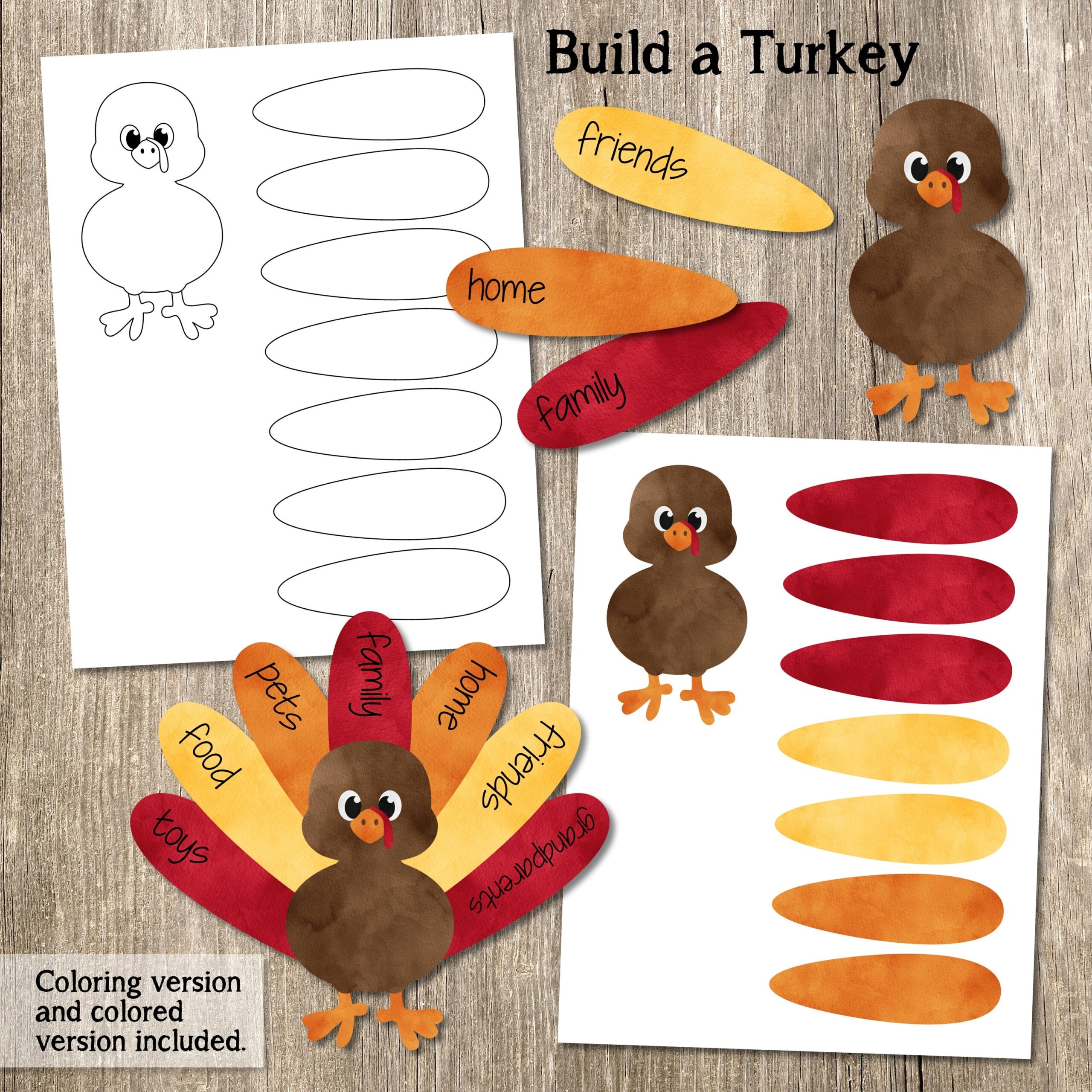 free printable thanksgiving craft templates