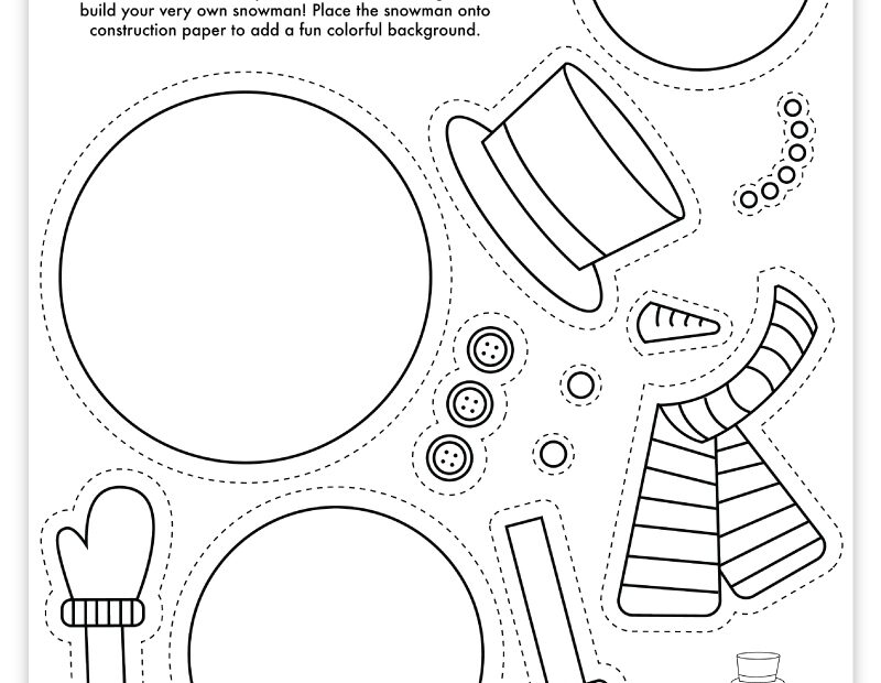 Build Your Own Snowman Free Printable Pjs And Paint