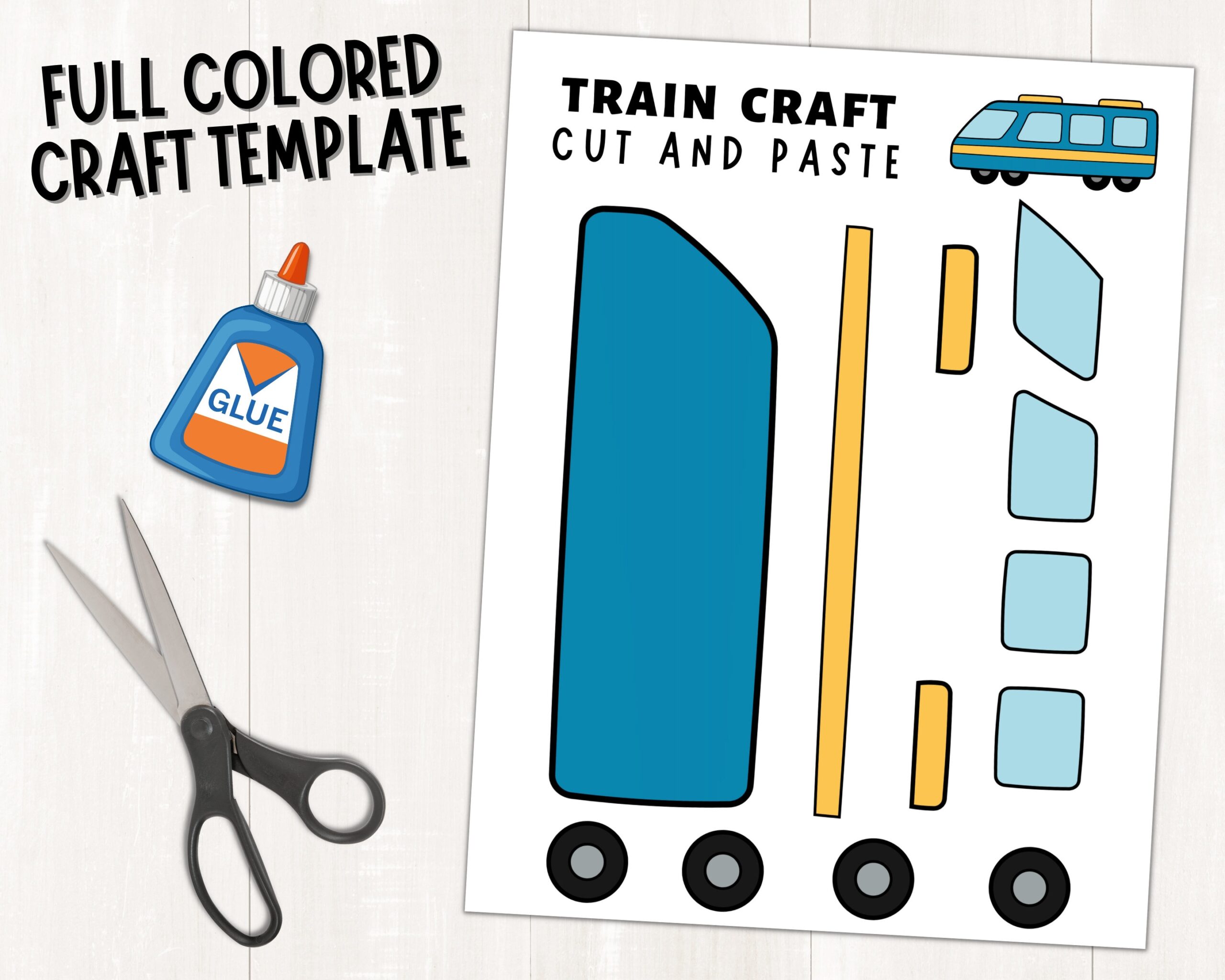 train craft printable template