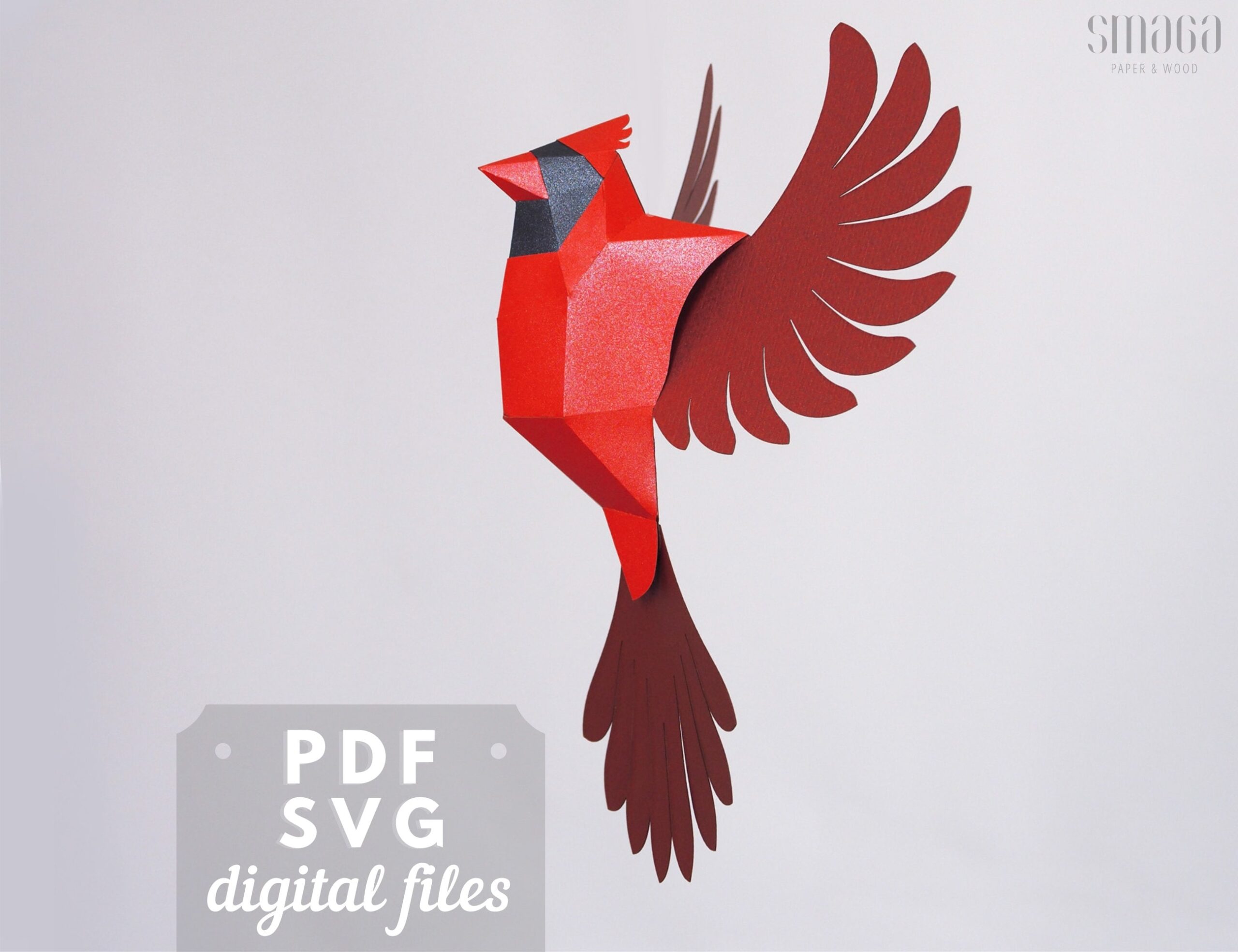 crafts printable cardinal bird templates
