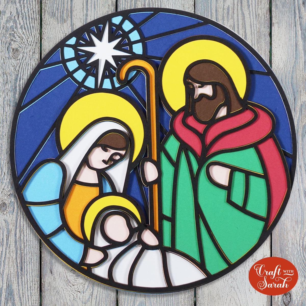 CCC Day 13 Stained Glass Effect Nativity Scene Craft With Sarah