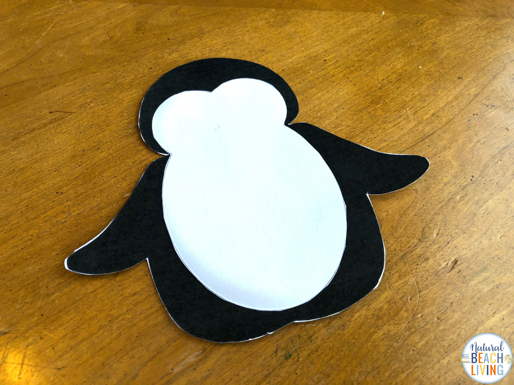 printable penguin craft template