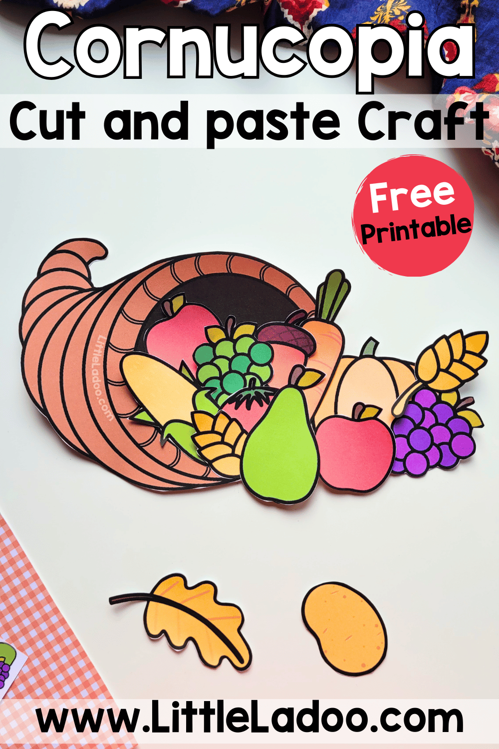 Cornucopia Cut And Paste Craft Free Printable 