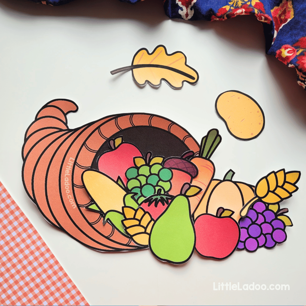 template free printable cornucopia craft for preschoolers