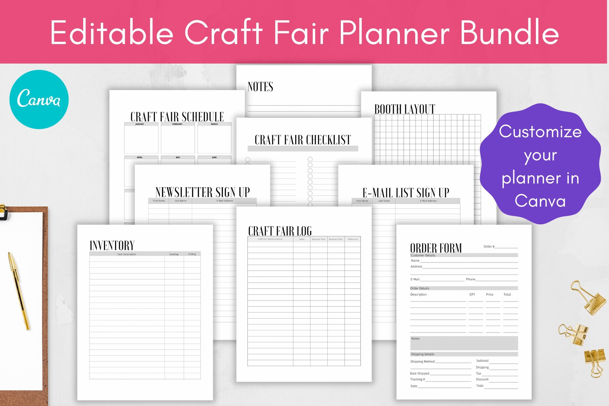 free printable craft inventory templates
