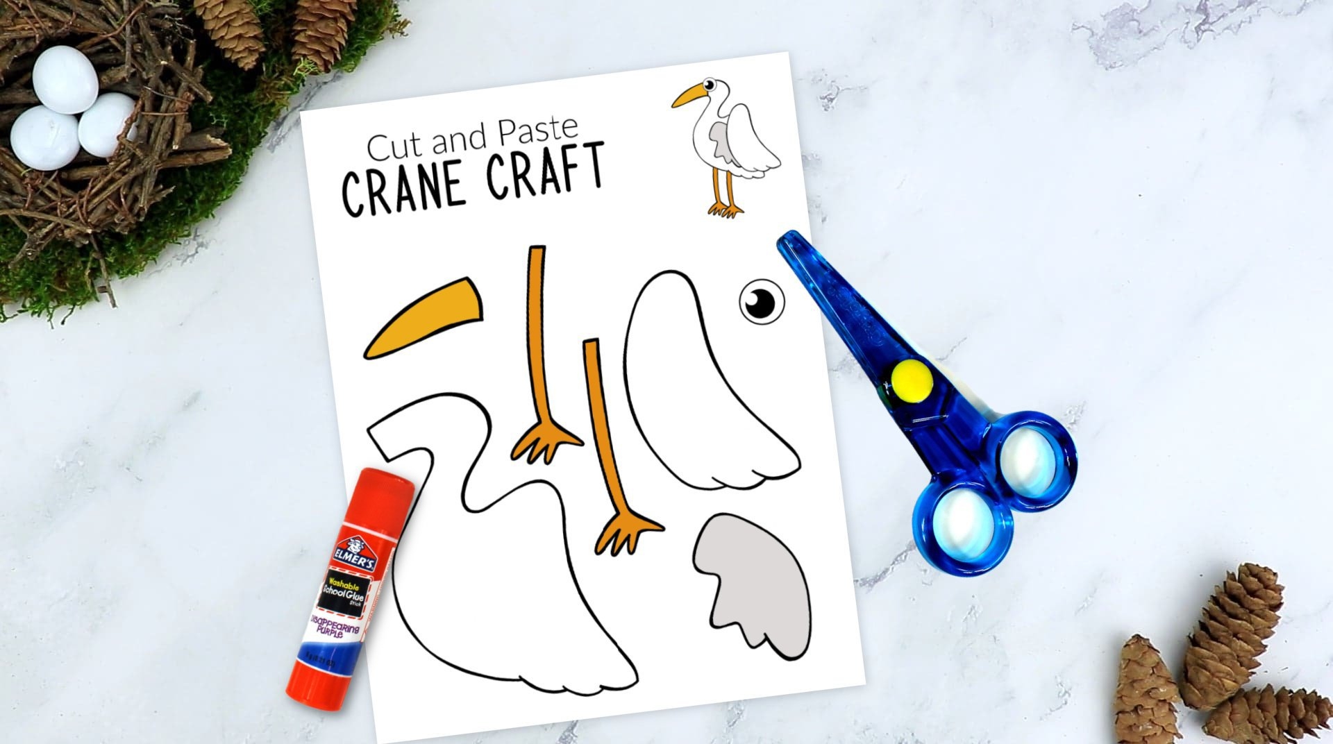crane printable craft templates
