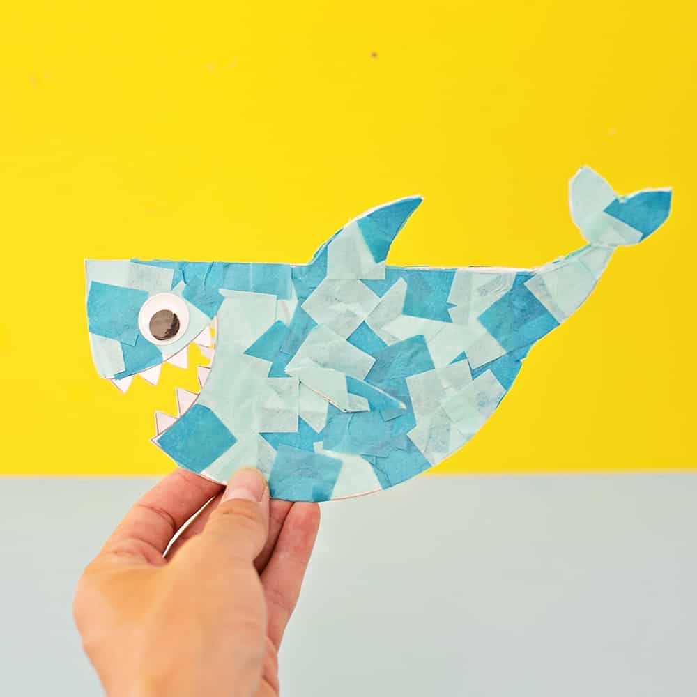 free printable shark craft template