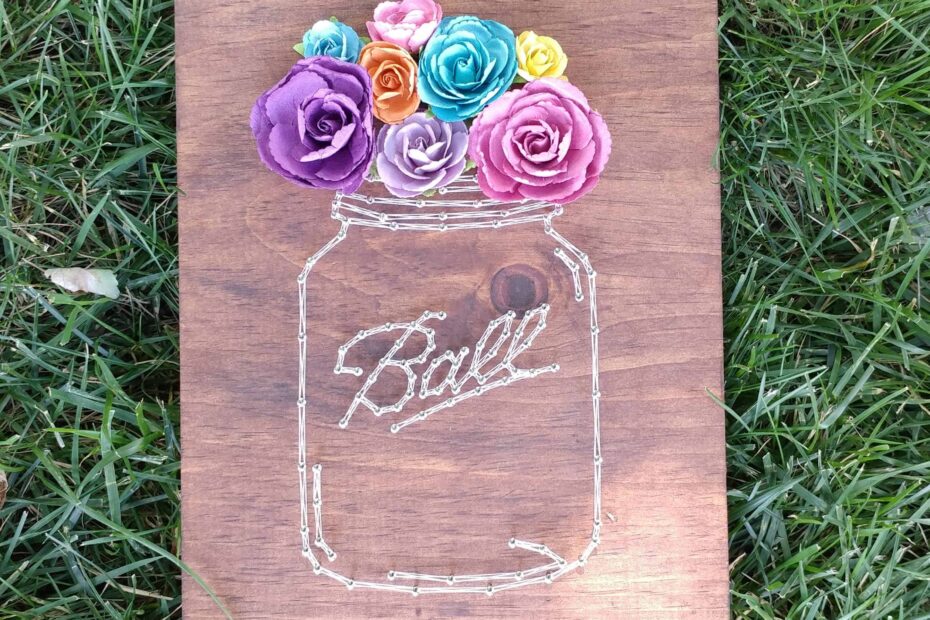 DIY Mason Jar String Art Tutorial With FREE Pattern Chaotically Yours