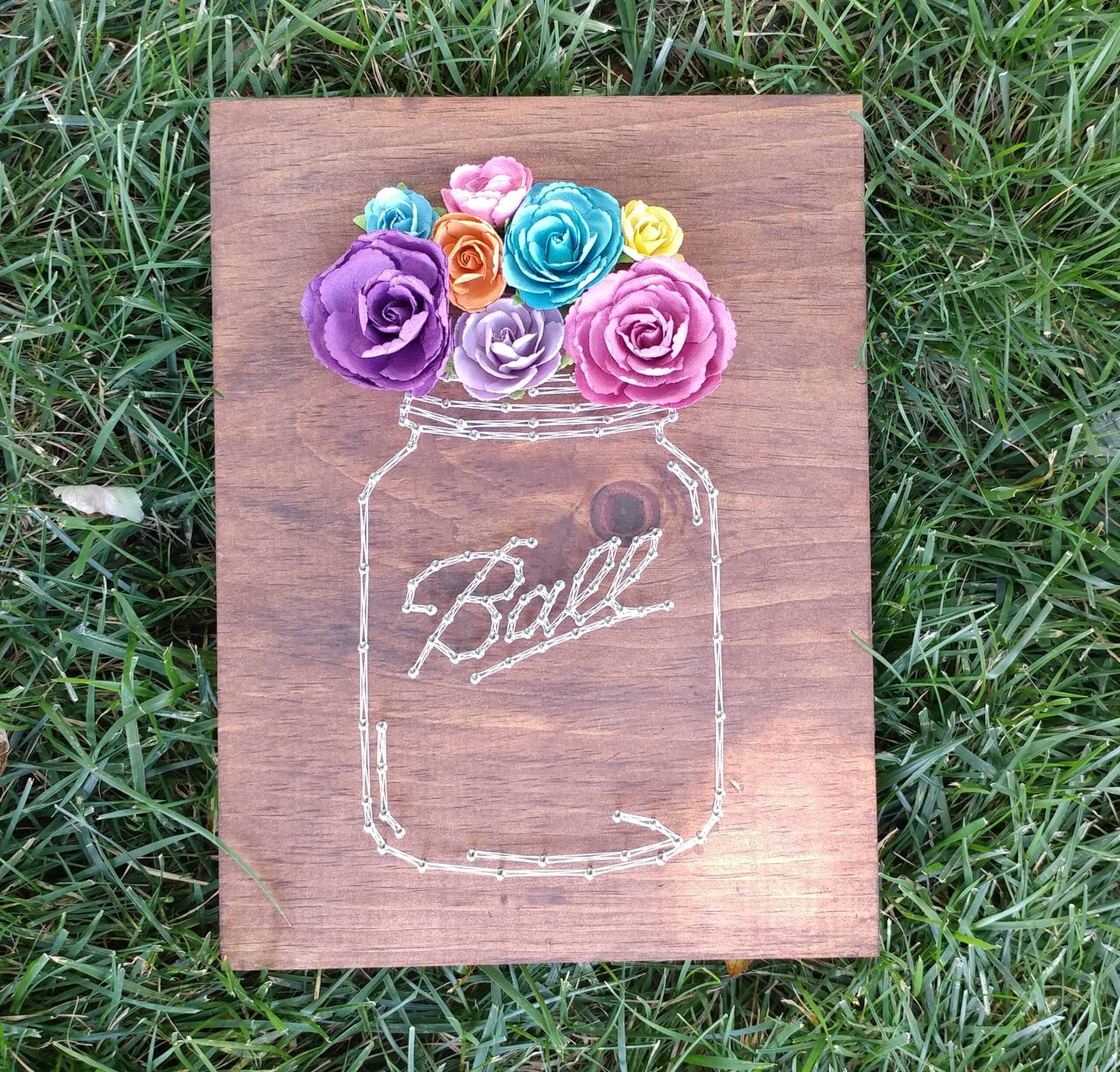 DIY Mason Jar String Art Tutorial With FREE Pattern Chaotically Yours