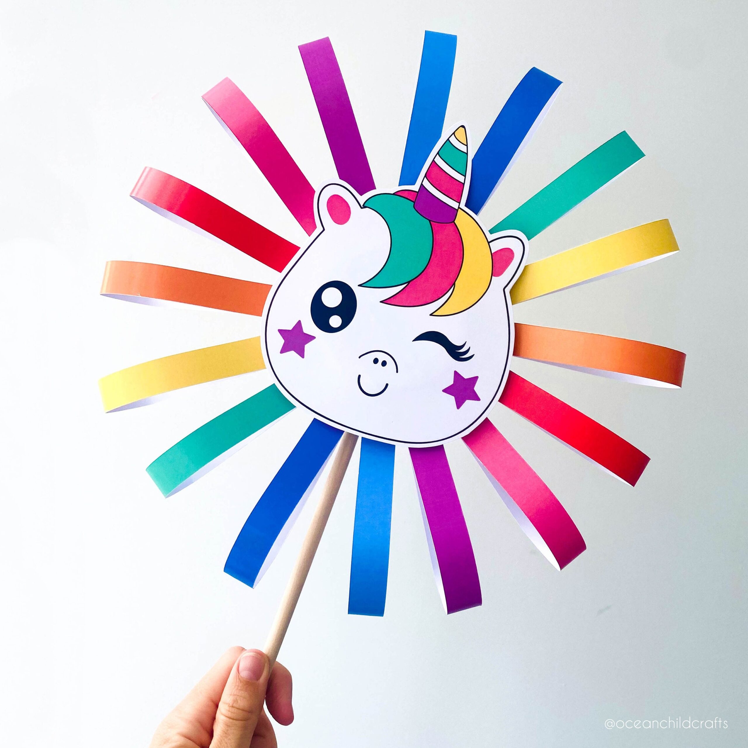 DIY Unicorn Craft Printable Rainbow Unicorn Art Activity Kids 