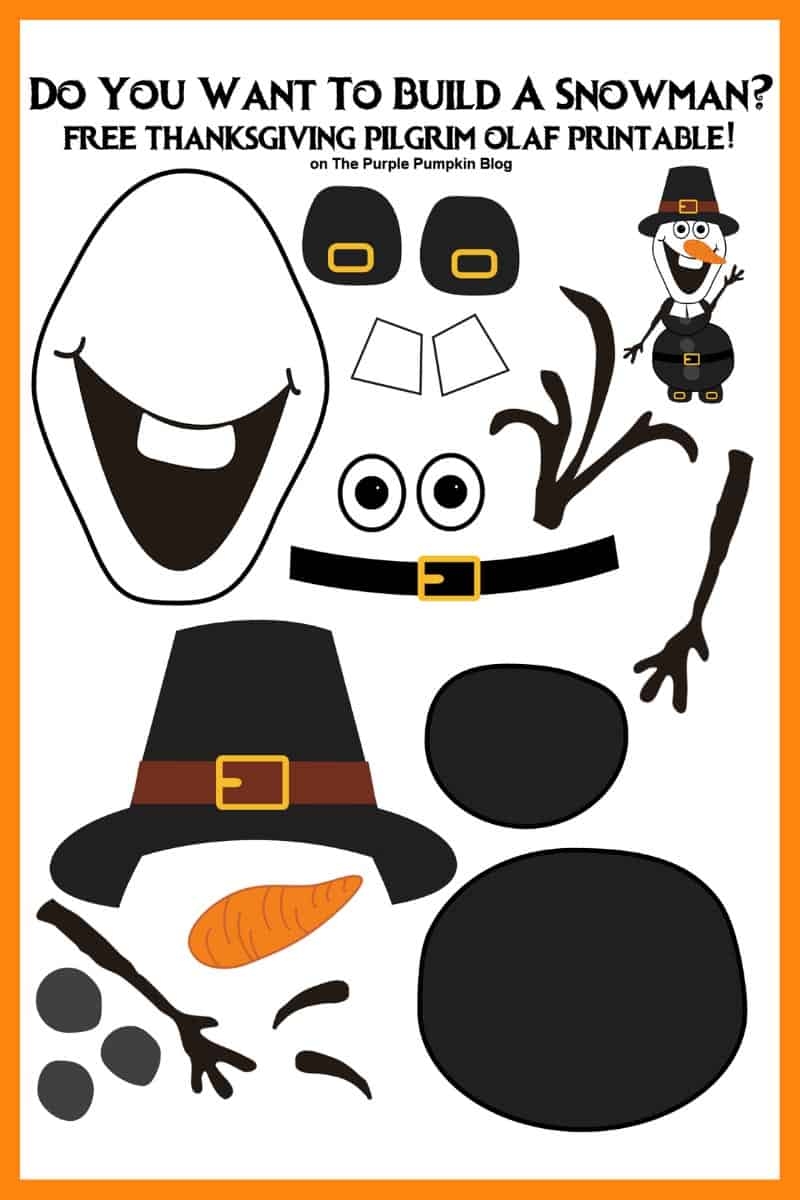 Do You Want To Build A Snowman Thanksgiving Olaf Pilgrim Edition