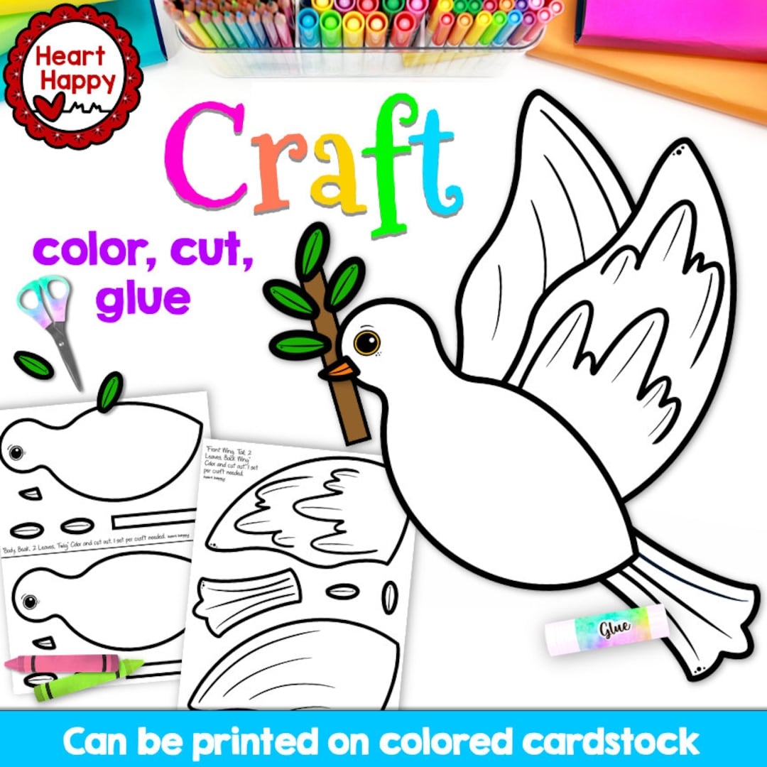 free printable dove craft template