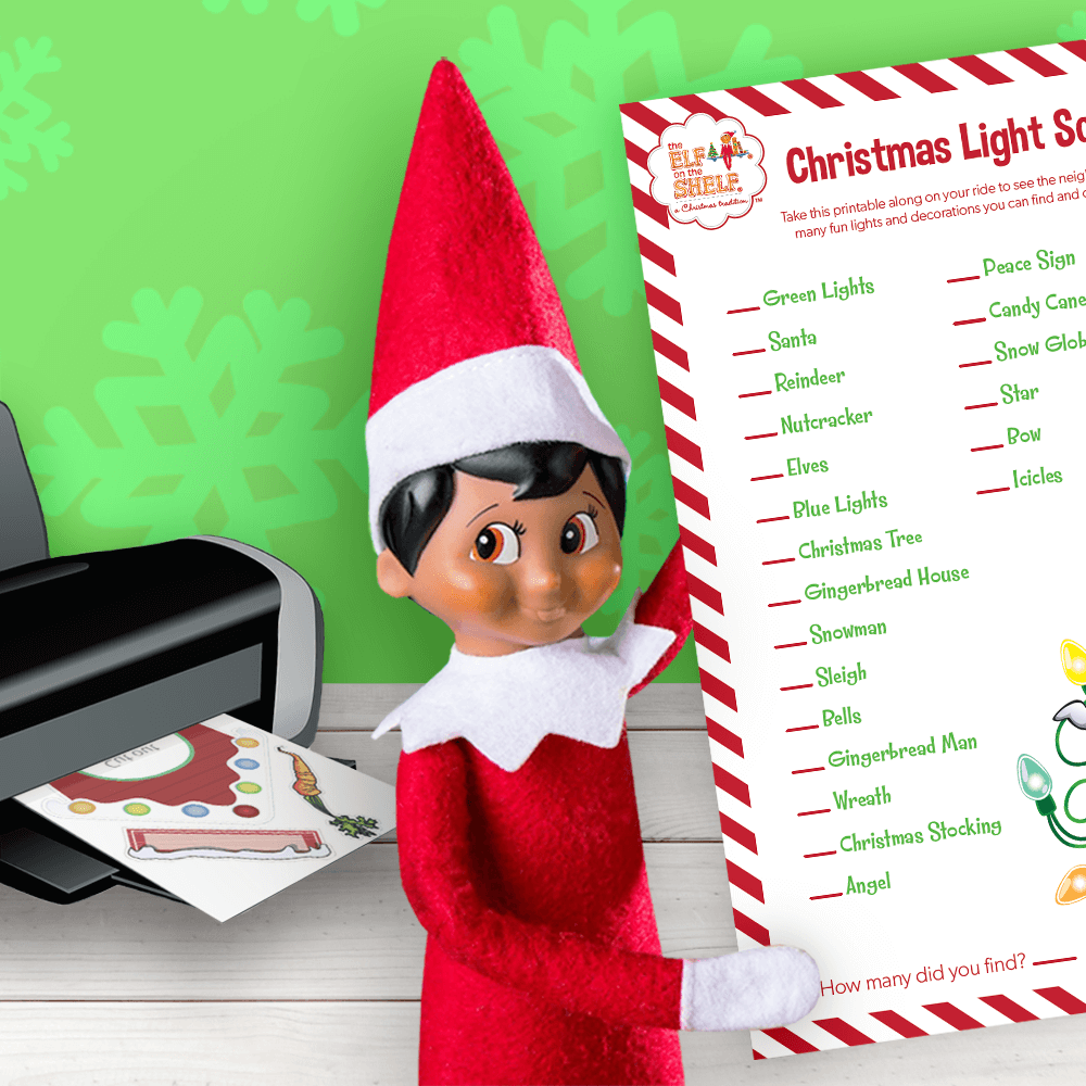 elf on the shelf craft template printable
