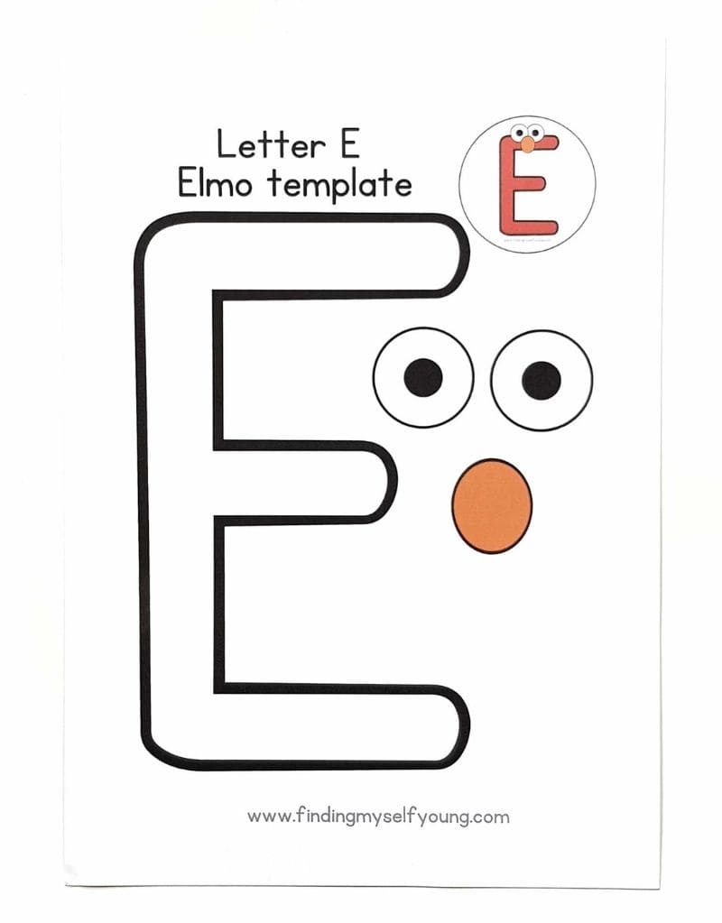 E Is For Elmo Letter E Craft Finding Myself Young