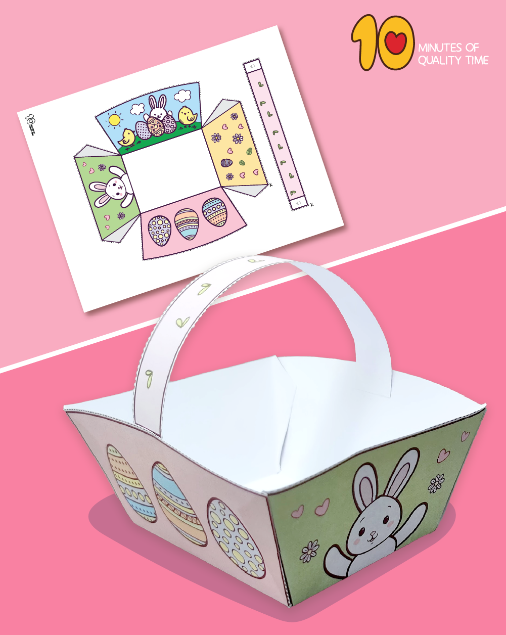 free printable easter basket craft template