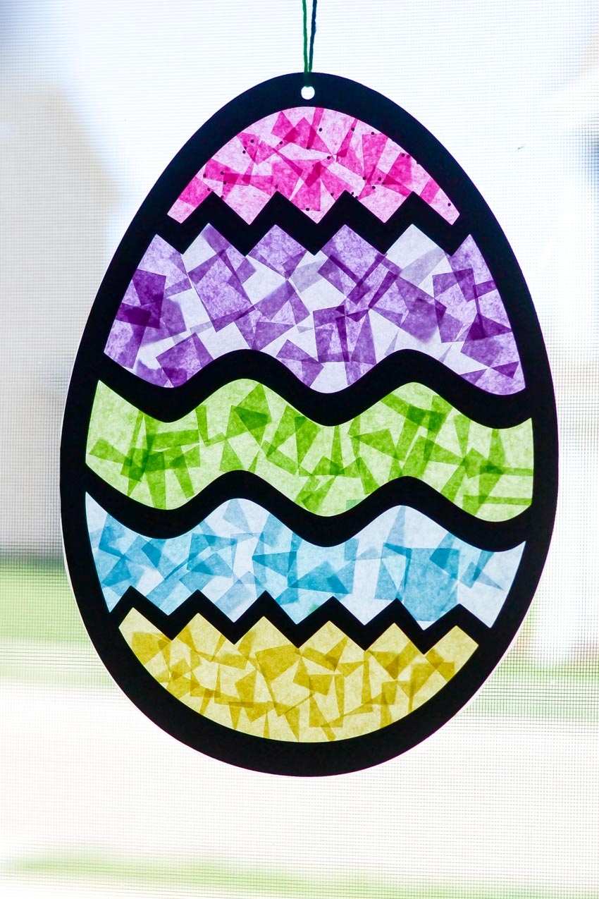 printable stained glass window craft template