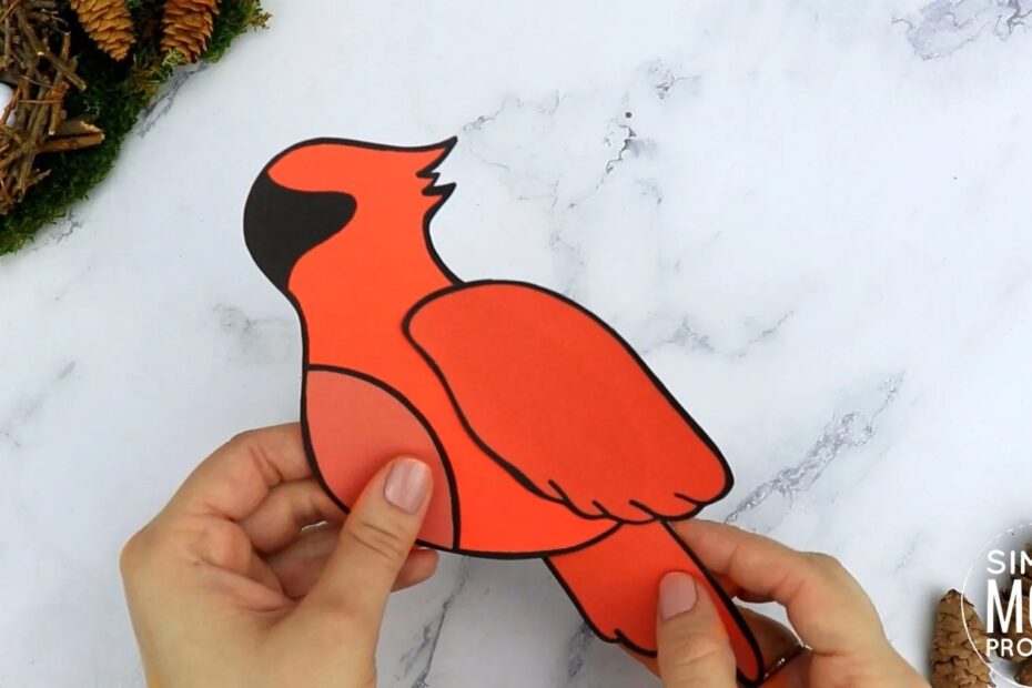 Easy And Free Printable Cut And Paste Cardinal Craft For Kids