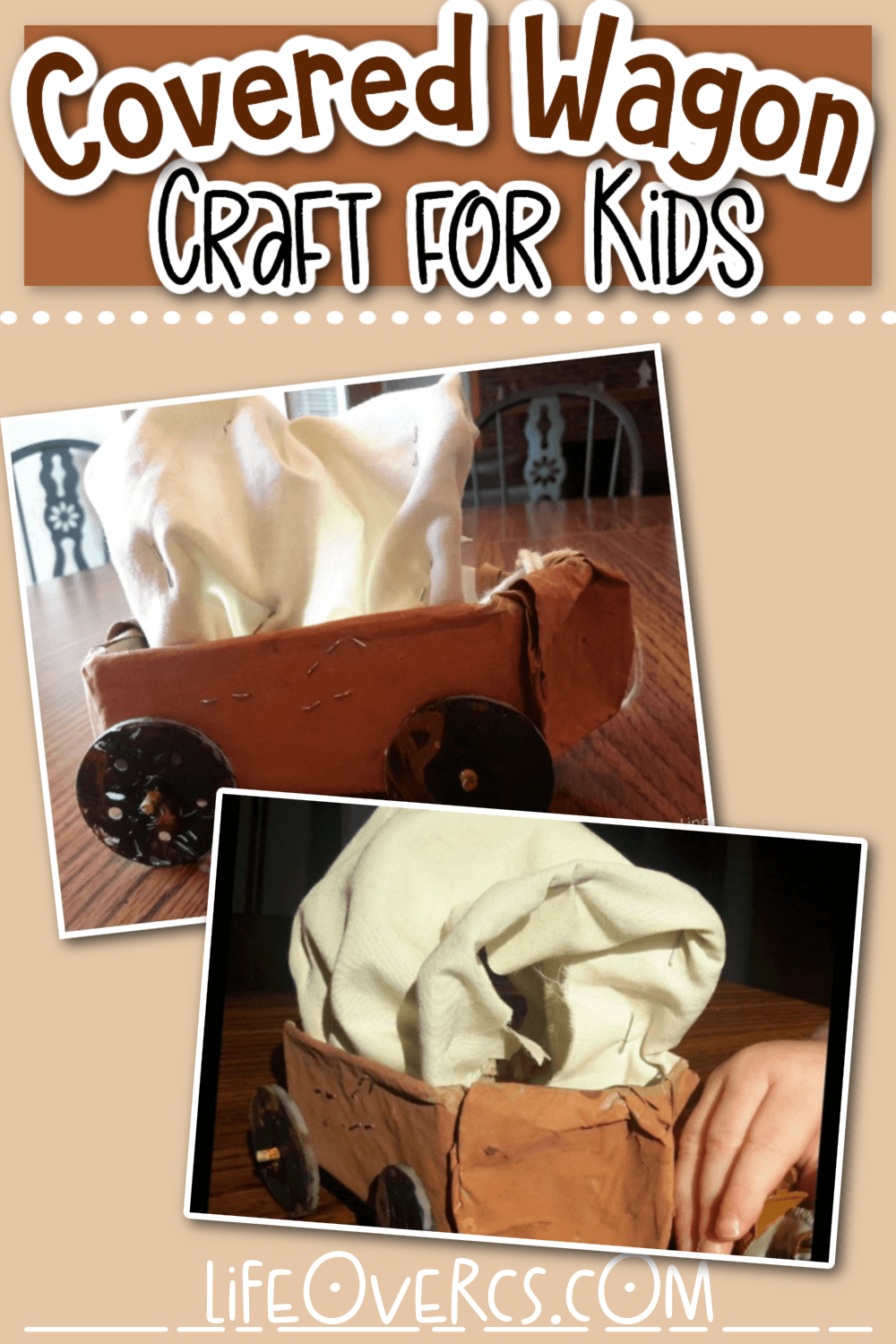 Easy Covered Wagon Craft For Kids Using Recyclables
