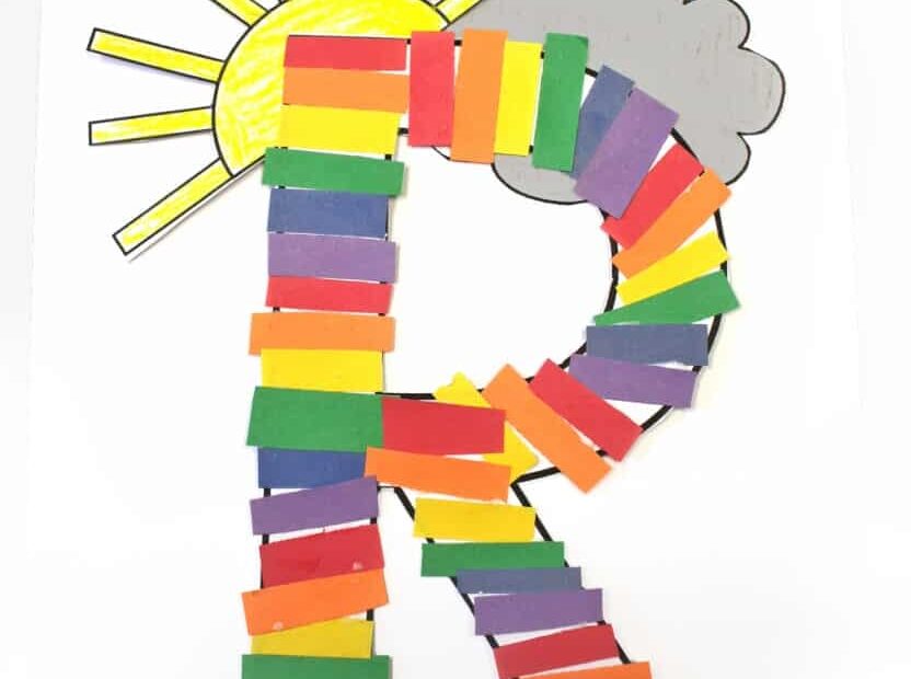 Easy Paper Letter R Rainbow Craft For Preschoolers To Make A