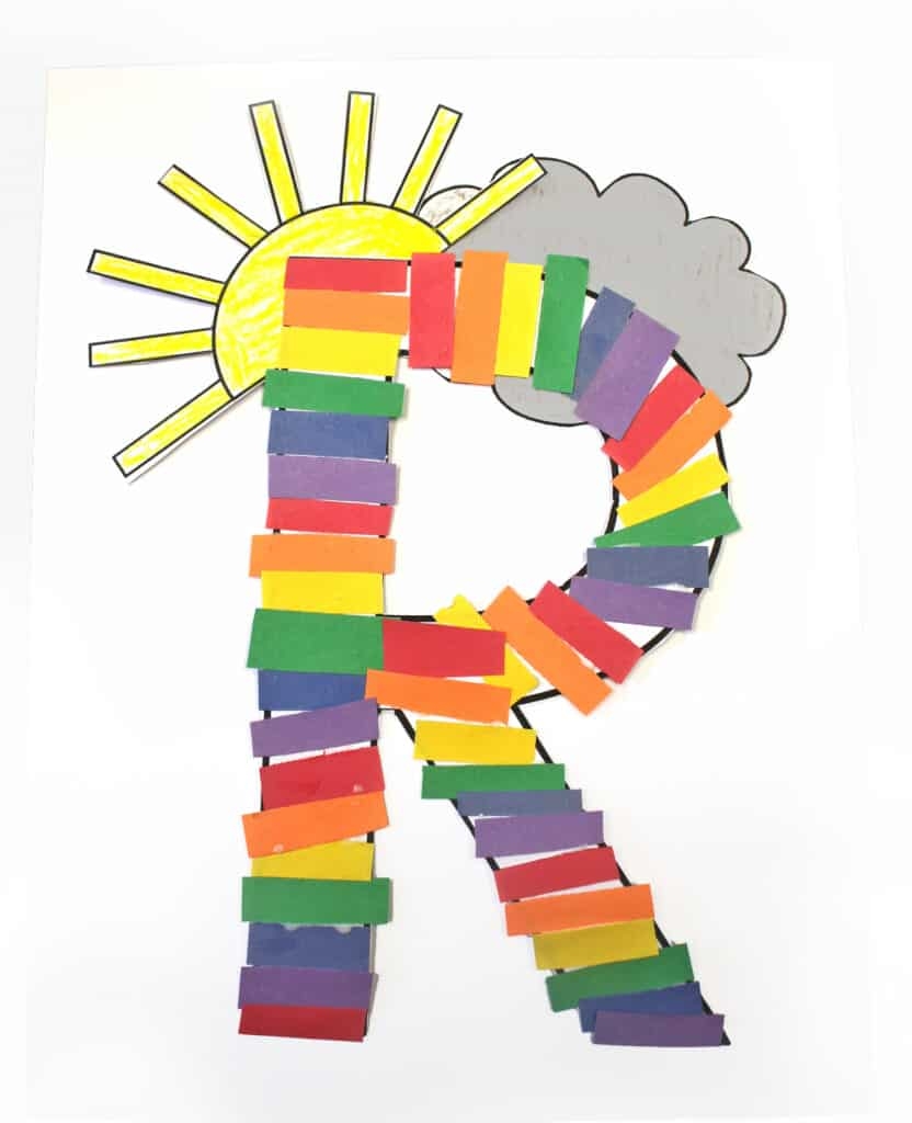 Easy Paper Letter R Rainbow Craft For Preschoolers To Make A 
