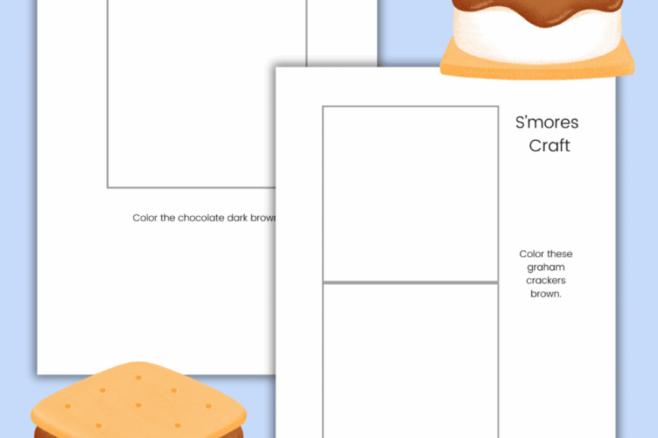 Easy Paper S mores Craft with Free Printable Simply Full Of