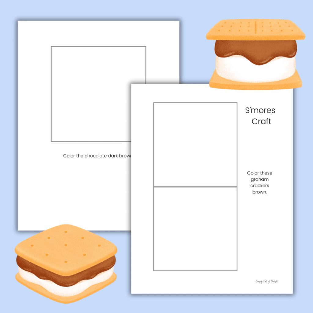 Easy Paper S mores Craft with Free Printable Simply Full Of 