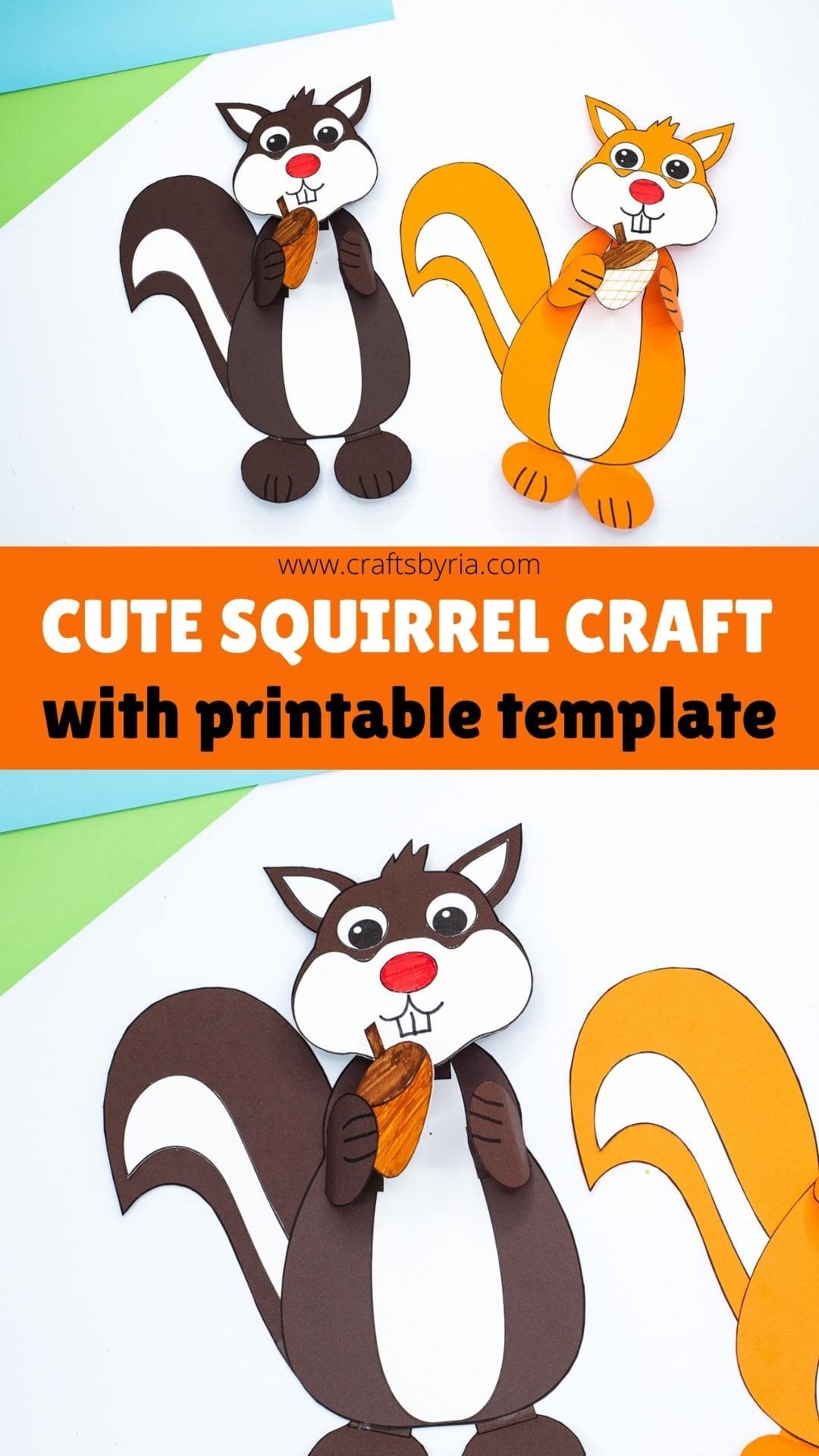 free printable squirrel craft template