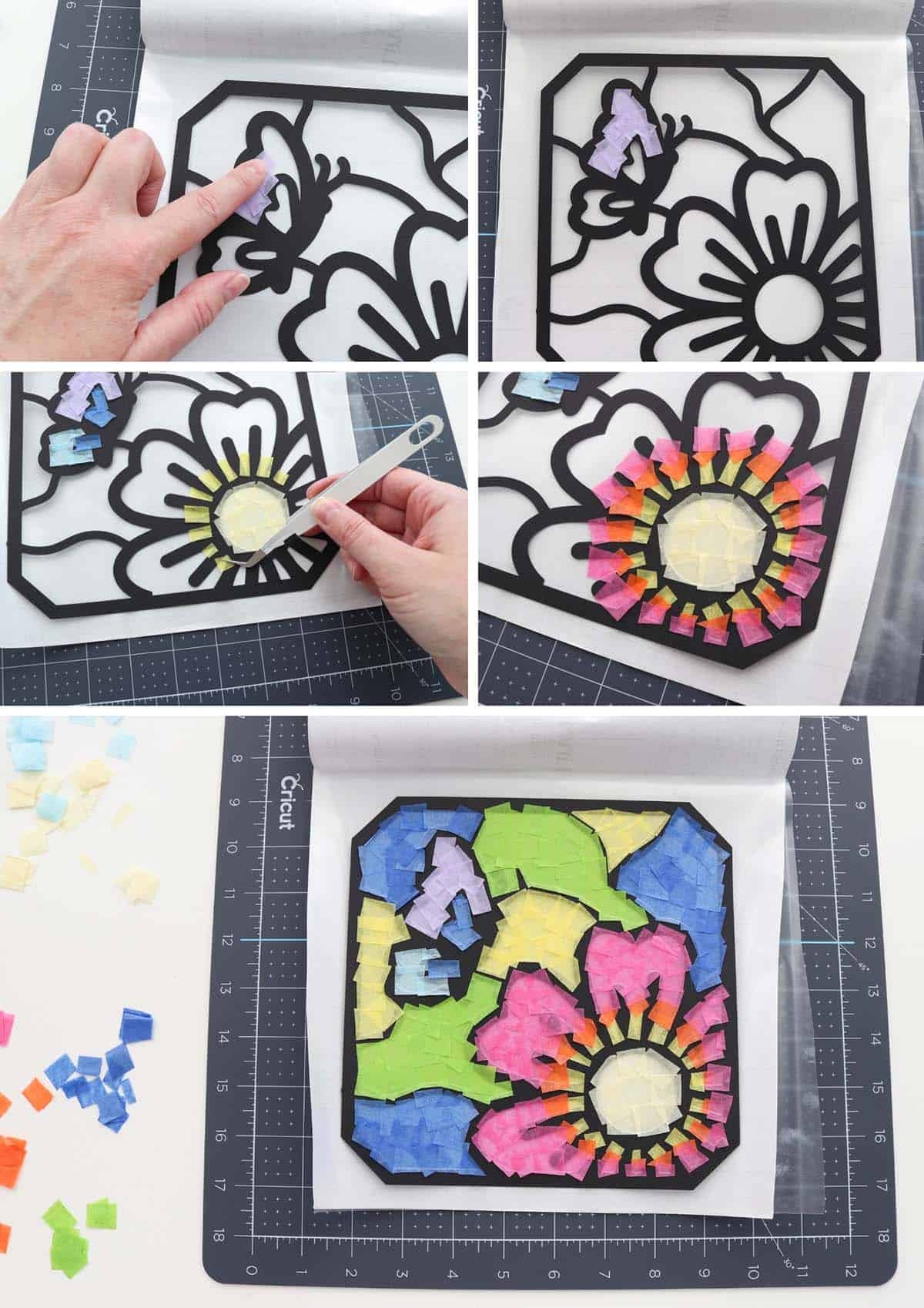 Easy Tissue Paper Stained Glass Craft For Kids And Adults Aubree Originals
