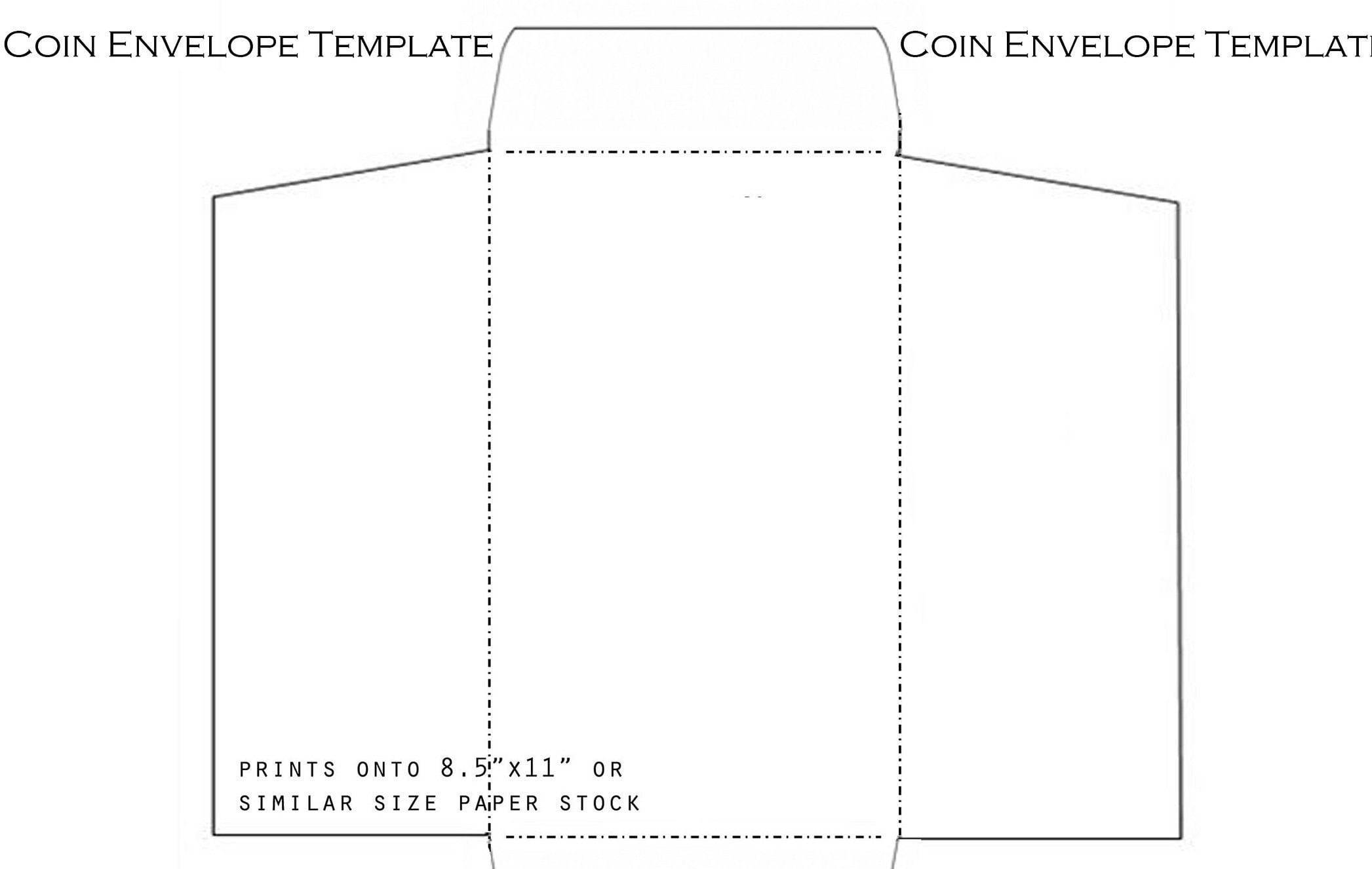 Envelope Template For Money Design Yourself White Print A4 Paper Cut Out Small Envelope Template For Coins DIY Accessories Jpg Download