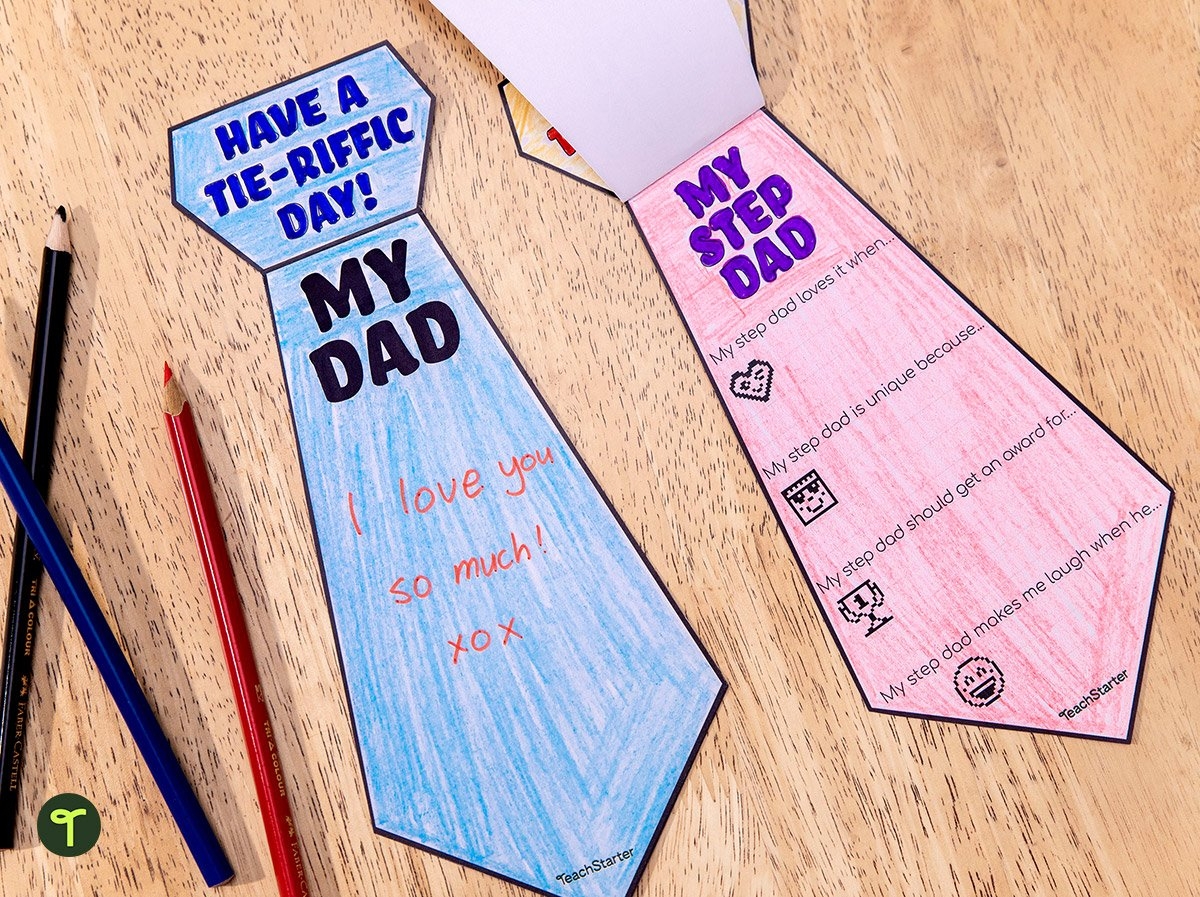 Father s Day Tie Template Upper Years Teach Starter