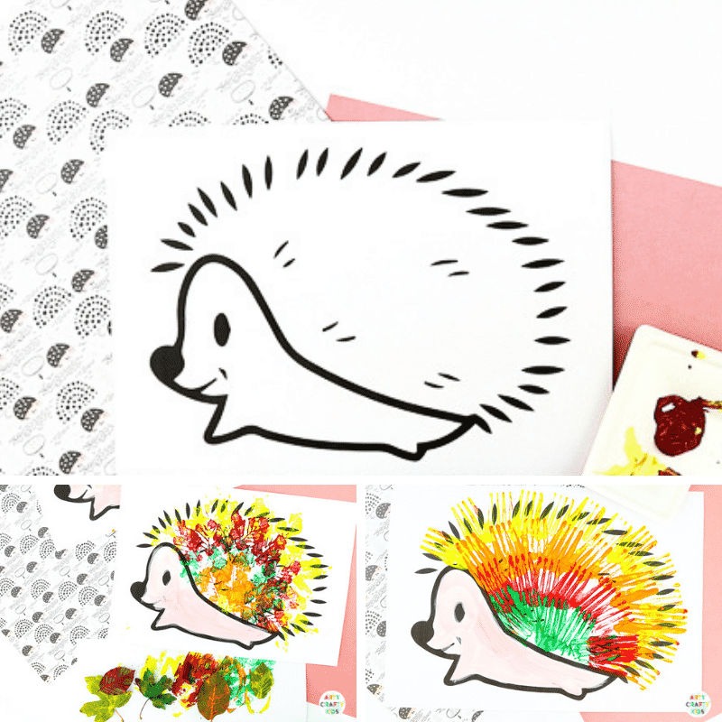 free printable hedgehog craft template