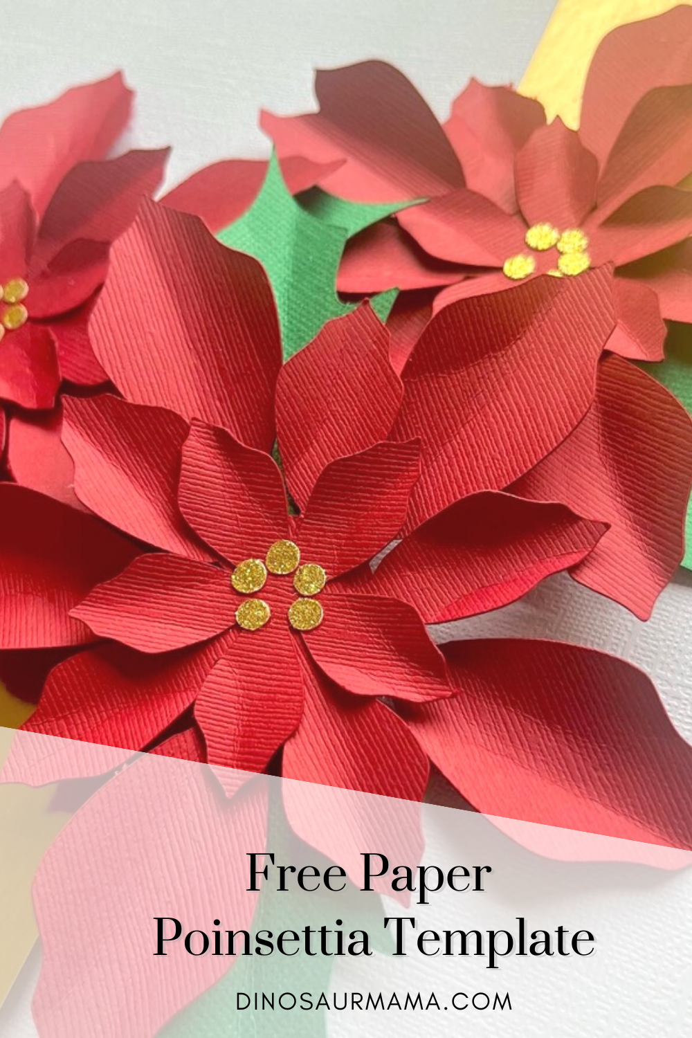 Free Paper Poinsettia Template And Tutorial For Cricut Dinosaur Mama