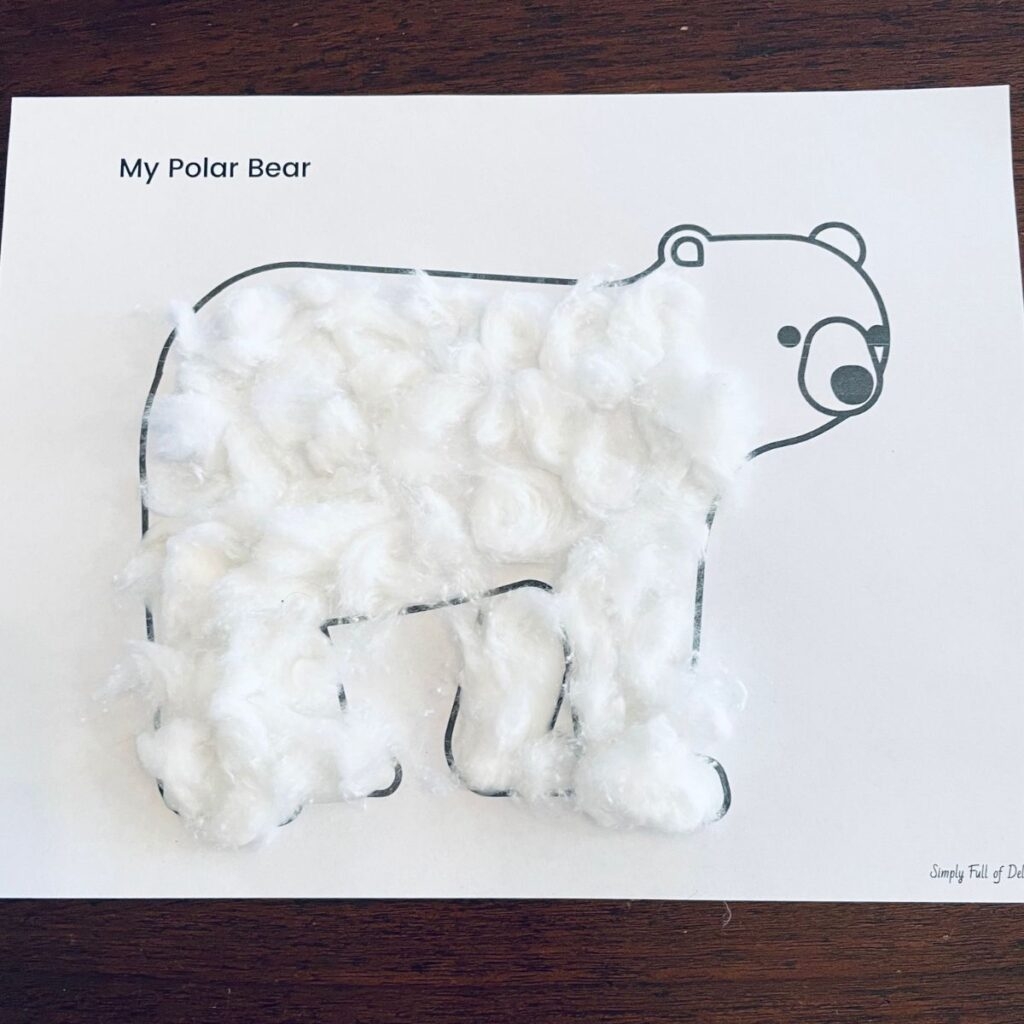 free printable polar bear craft template