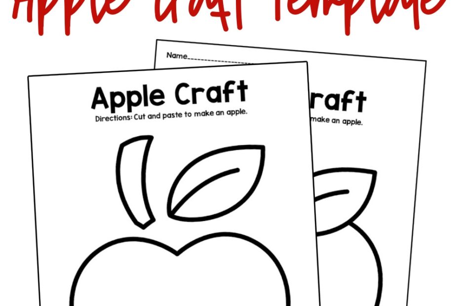 Free Printable Apple Craft