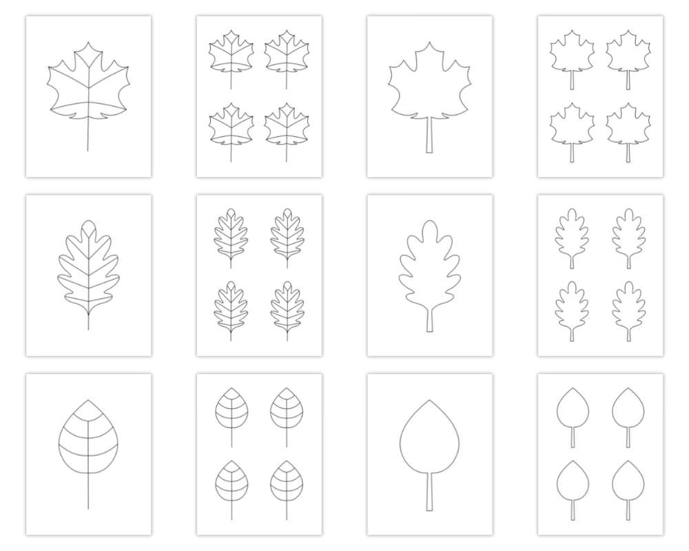 printable fall leaf templates for crafts