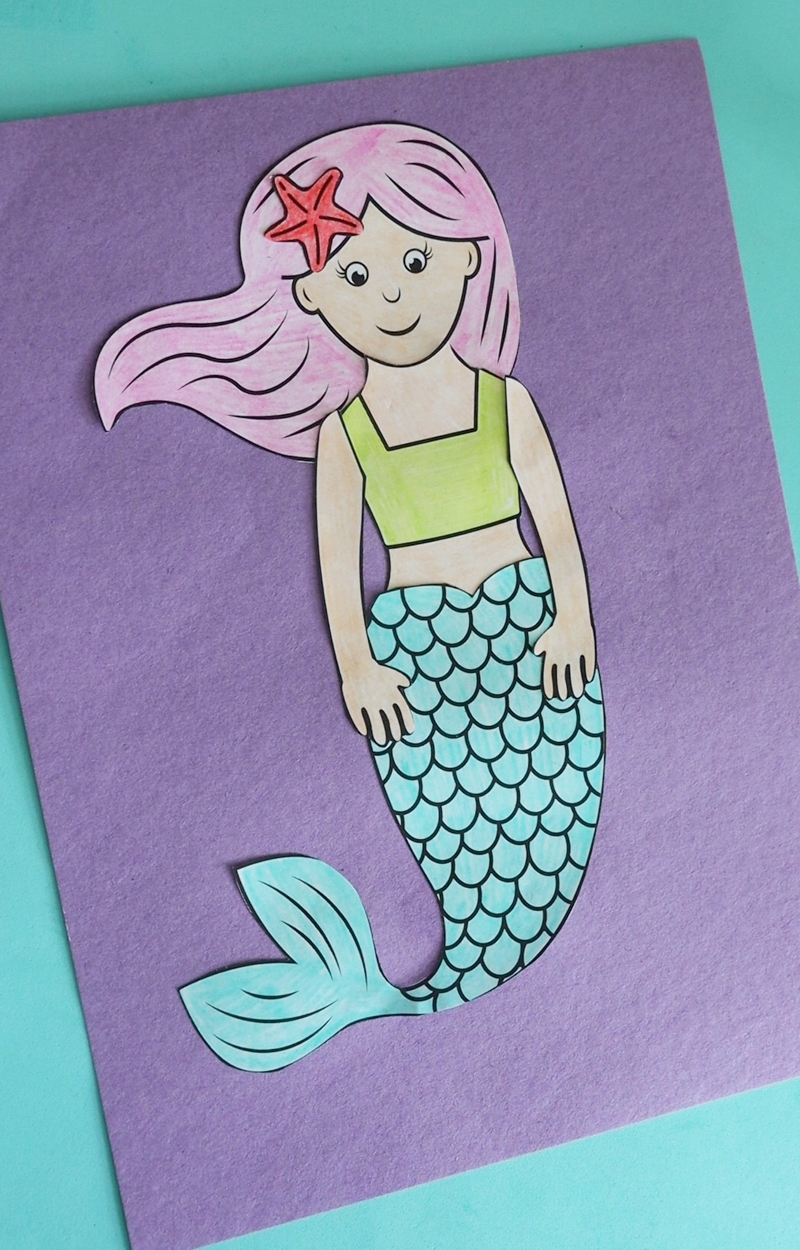 Free Printable Build A Mermaid Craft Pjs And Paint