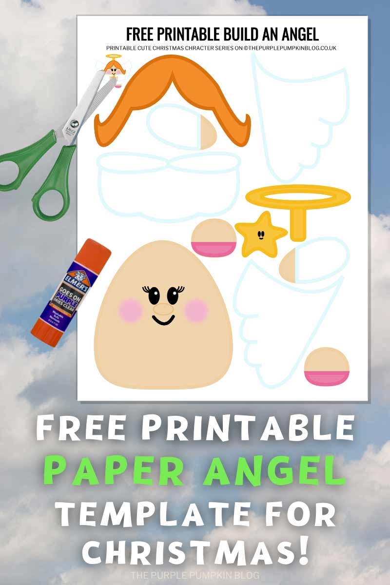 free printable angel craft template