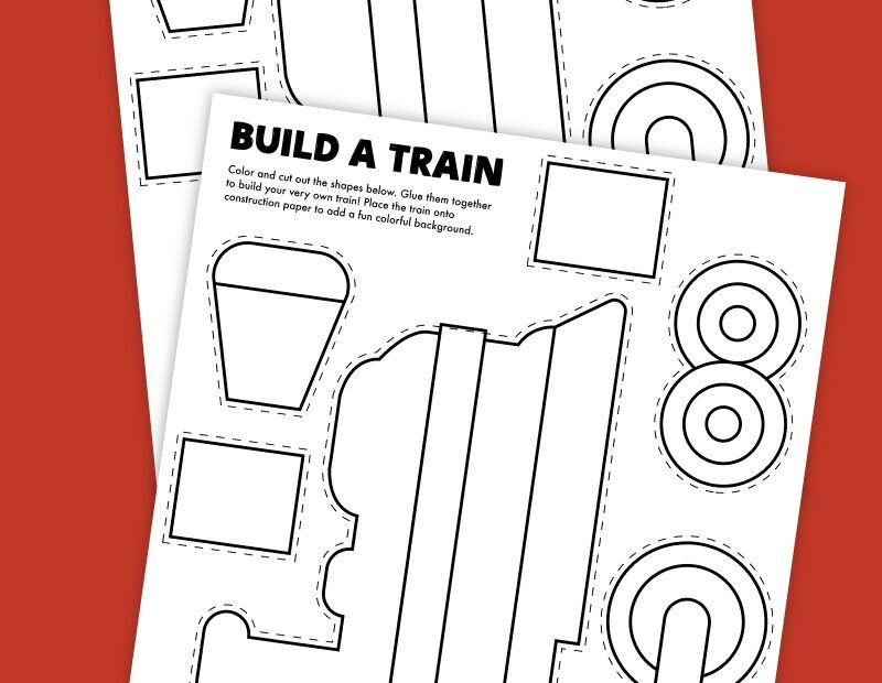 Free Printable Build A Train Craft Pjs And Paint