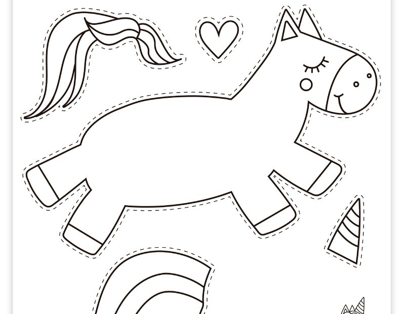 Free Printable Build A Unicorn Craft Pjs And Paint