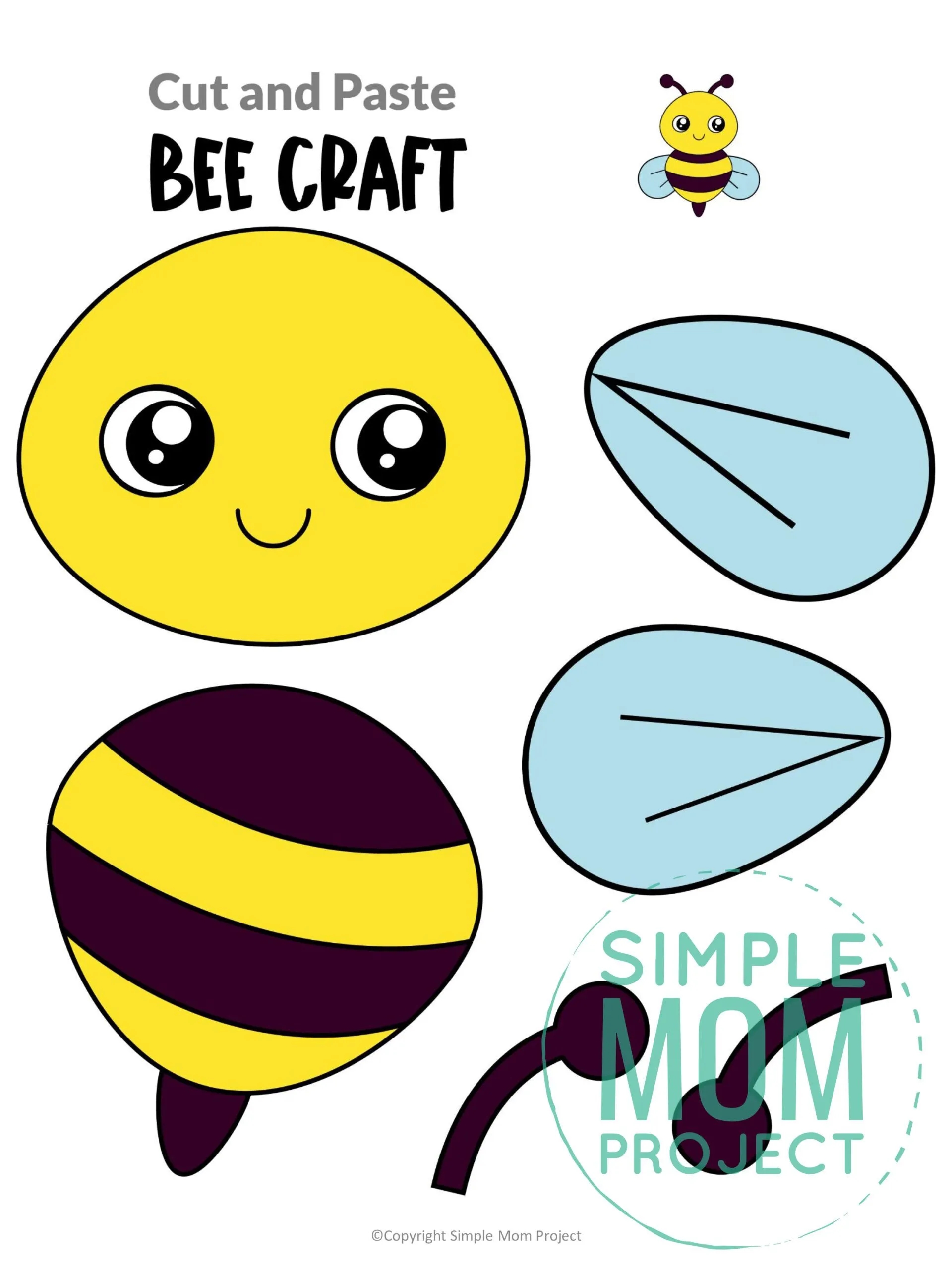 crafts cut out bee template printable