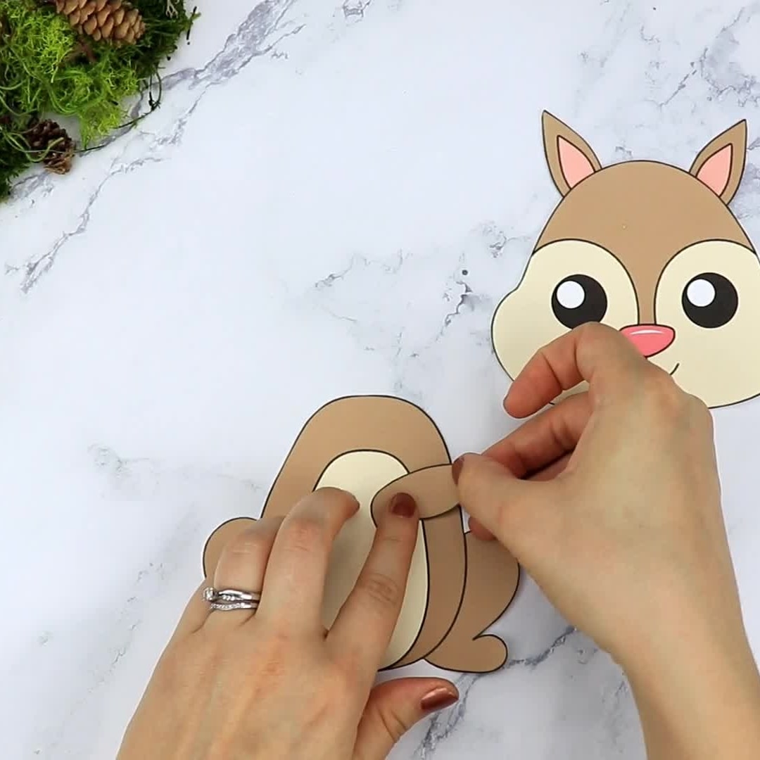 printable squirrel craft template