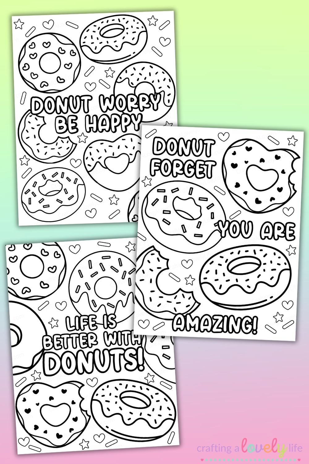 printable donut craft template