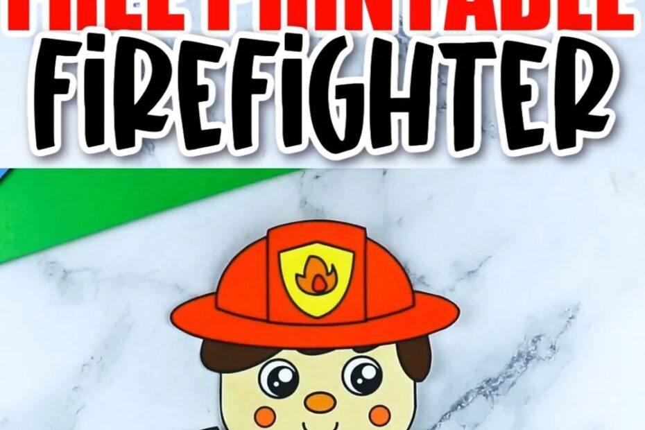 Free Printable Firefighter Craft Template Simple Mom Project