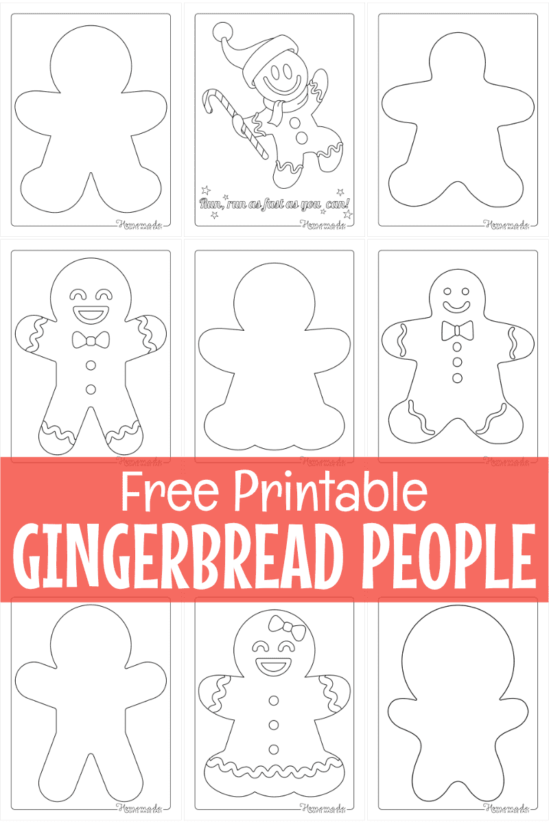 free printable gingerbread man craft template