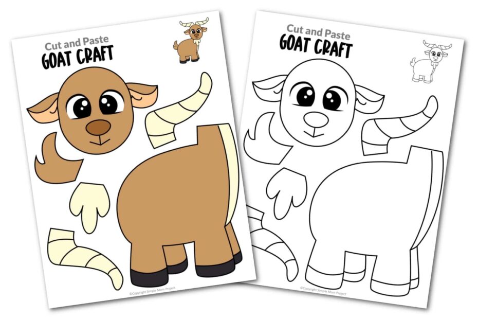 Free Printable Goat Craft Template Simple Mom Project