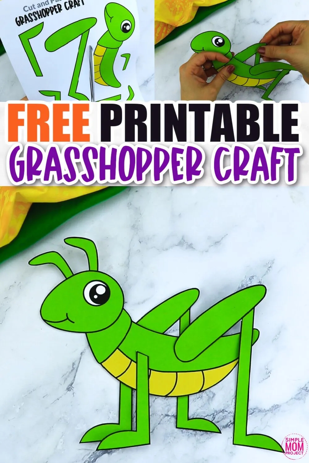 Free Printable Grasshopper Craft Template Simple Mom Project