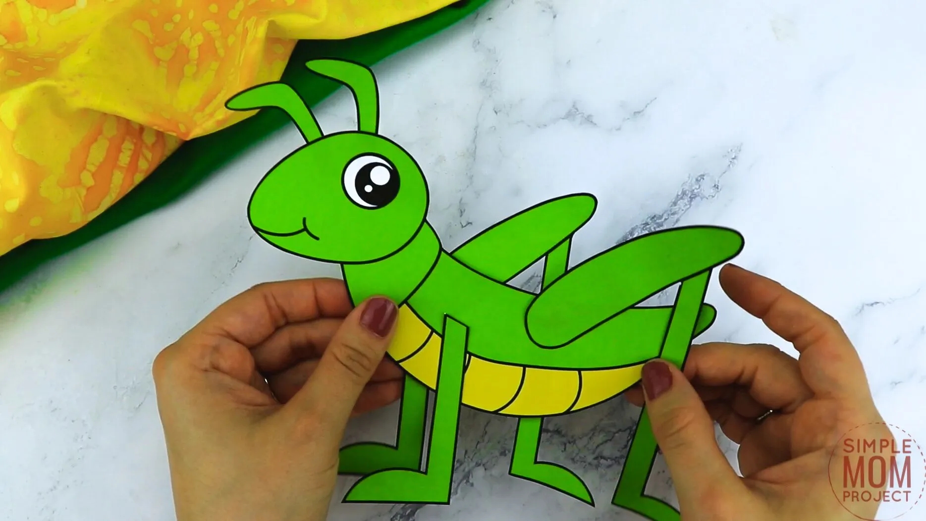 free printable grasshopper craft template