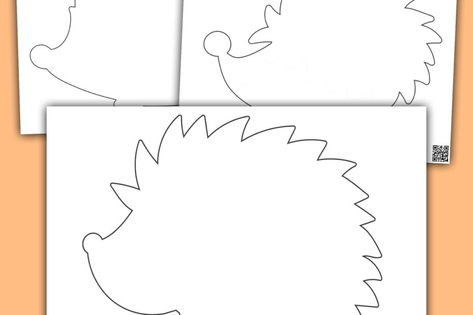 Free Printable Hedgehog Papercraft Template For Kids