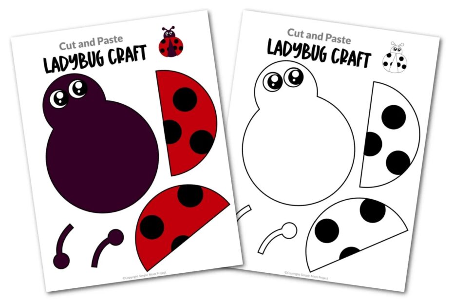 Free Printable Ladybug Craft Template Simple Mom Project