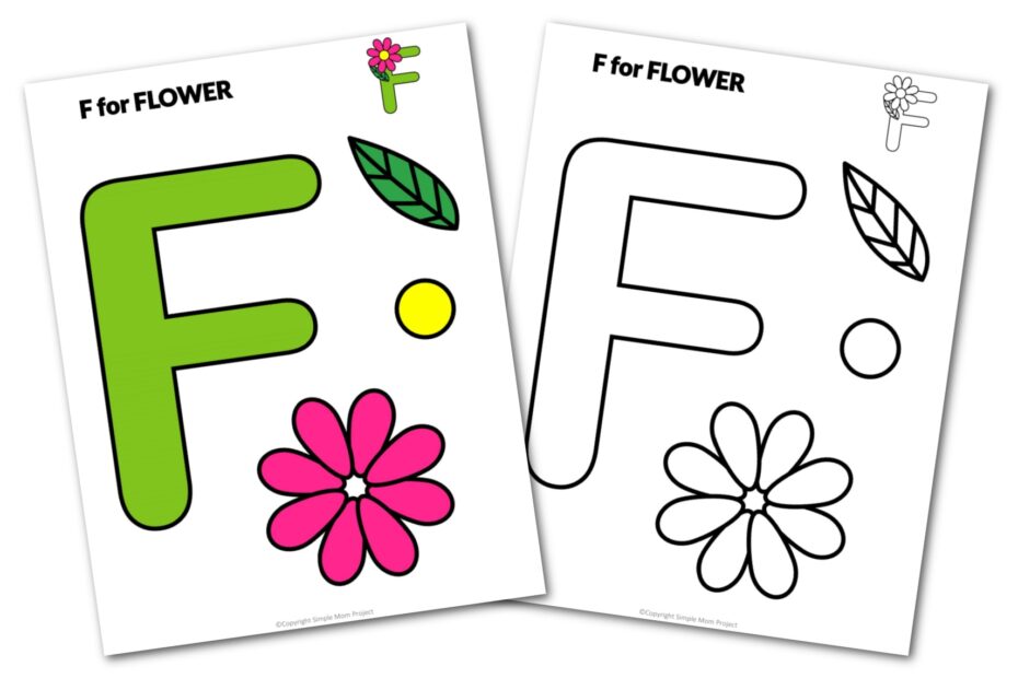 Free Printable Letter F Craft Template Simple Mom Project